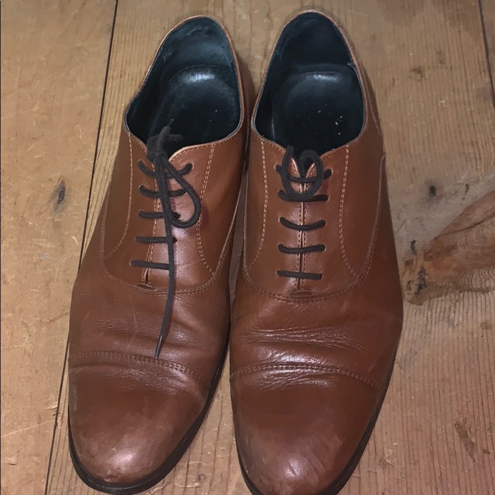 Reiss Brown Cap Toe Shoes